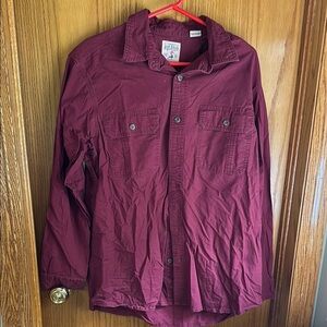 Redhead Burgundy Button-Up Shirt